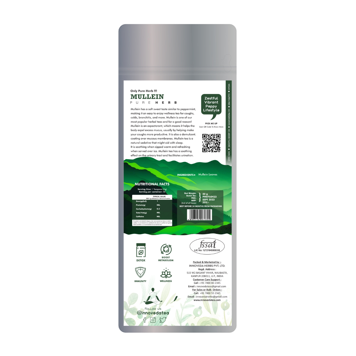 Innoveda Mullein Pure Leaf Tea - 50 gms